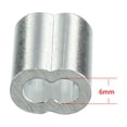 thumbnail image 4 of Mangas de aluminio para cable de 6 mm 15/64 pulgadas, clip de bucle de crimpado, 25 piezas, 4 of 5