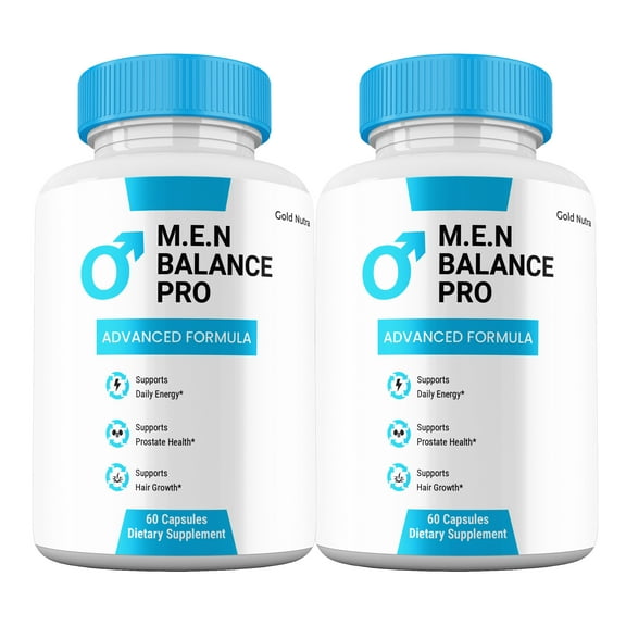 MEN Balance Pro Supplemement, High Potency Pills, All Natural Formula, M.E.N. Balance Pro Capsules, 2 Month Supply (2 Pack)