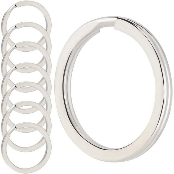 1 Box 20Pcs Round Flat Keychain Ring 316L Surgical Stainless Steel Key Rings 25mm Mini Split Key Chain Ring Metal Linking Rings for Keychain Clasp Pet Dog Tag Accessories Car DIY Crafts 1set