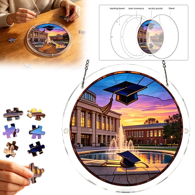 Outdor Acrylic Puzzle Ornament Interesting Hanging Ornament For Home & Garden Window For Birthday Giving