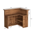 thumbnail image 5 of HARIPUL L-Shaped Home Bar Unit, 4-Tier Corner Bar Cabinet with Large Storage Space, Liquor Wine Cabinet & Reception Desk for Home Pub, 37.52"D x 52.44"W x 43.94"H, Wood, 5 of 7