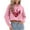 Women Valentines Sweatshirt-S18 Pink, variant on Mifsaly Women Valentines Day Crop Sweatshirt Drawstring Long Sleeve Heart Print Hoodie Girlfriend Gifts Hooded Cropped Tops Casual Loose Blouse Ladies Spring Fall Loungewear XL