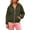 #1Army Green, variant on Womens Zip Up Hooded Sweatshirt Full Zip Kangaroo Pocket Casual Jacket