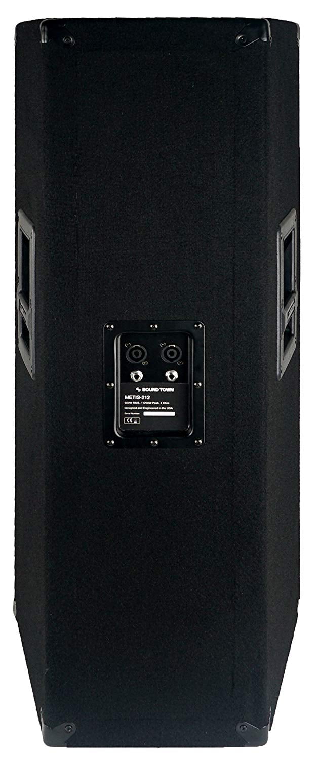 Bar Church Sound Town Dual 12 1200W 2-Way Full-range Passive DJ PA Pro Audio Speaker with Titanium Compression Driver for Live Sound METIS-212 Karaoke