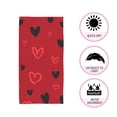 thumbnail image 3 of Heart doodles texture. Hand drawn valentine's day pattern. Hearts background. Bath Towel Absorbent Soft Decoration Hand Tower Multiuses for Bathroom Hotel Gym Spa Beach 30 x 15 inch, 3 of 6