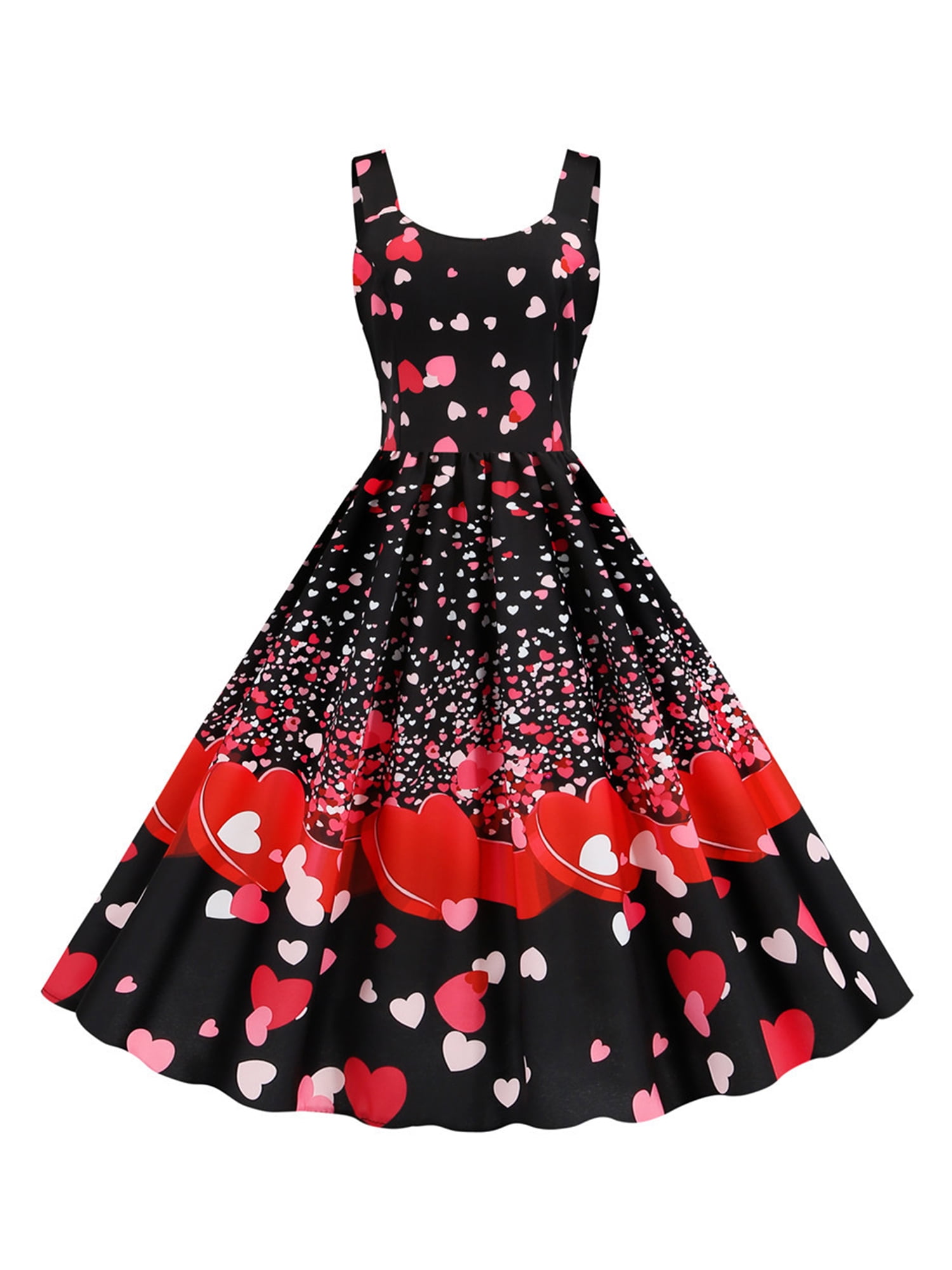 Women Valentines Day Print Dress Sleeveless Zipper Nigeria Ubuy