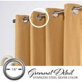 thumbnail image 2 of Quality Home Linen Blend Blackout Curtains - Antique Bronze Grommets - 52" W x 84" L - Mustard (Single Panel), 2 of 4