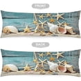 thumbnail image 3 of Beach Body Pillow Cover 20x54 Pillow Case Coastal Starfish Seashell Cushion Long Pillowcase with Zipper Nautical Pillow Covers Decorative Soft Large Bedding Pillow Cases for Bedroom,Couch,Turquoise, 3 of 6