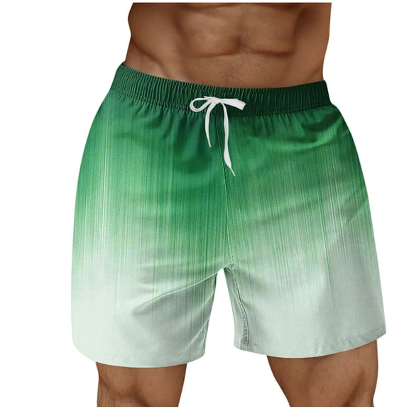 Runfenguu Beach Shorts For Men, Bathing Suit With Shorts Men Casual Fashion Print Shorts With Pockets Elastic Waist Beach Pants Mens Chino Shorts