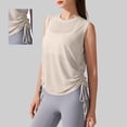 thumbnail image 5 of JIAYUE Women's Athletic T-Shirt Breathable Performance Sleeveless Round Neck Pure Color For Workouts Gym Running And Daily Wear Wicking Comfortable Tops For Female, 5 of 6