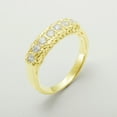 thumbnail image 3 of LBG British Made 10k Yellow Gold Cubic Zirconia Womens Eternity Ring - 33 size options - Size 7.5, 3 of 7