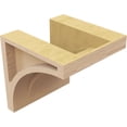 thumbnail image 5 of 4"W x 4"D x 4"H Wide Viola Rough Cedar Woodgrain TimberThane Corbel, Primed Tan, 5 of 6