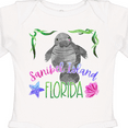 thumbnail image 4 of Inktastic Sanibel Island Florida Cute Swimming Manatee Boys or Girls Long Sleeve Baby Bodysuit, 4 of 5