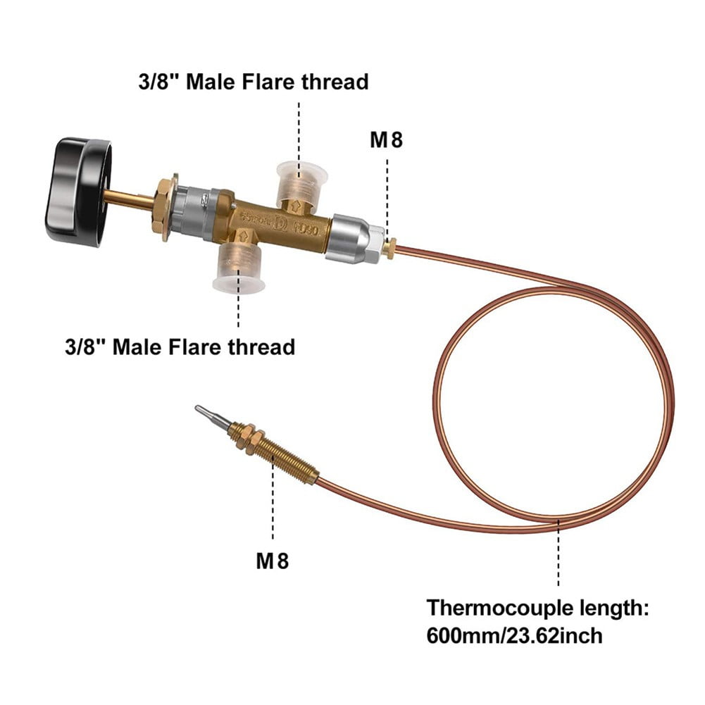 1 Set Valve Components Replace Gas Patio Heater Thermocouple Sensor & Dump Switch Main Control Valve For Barbecues And Ovens