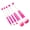 Rose Red, variant on Giaone 5pcs Beadable Makeup Brushes DIY Beaded Comestic Brush for Eyeshadow Eyebrow