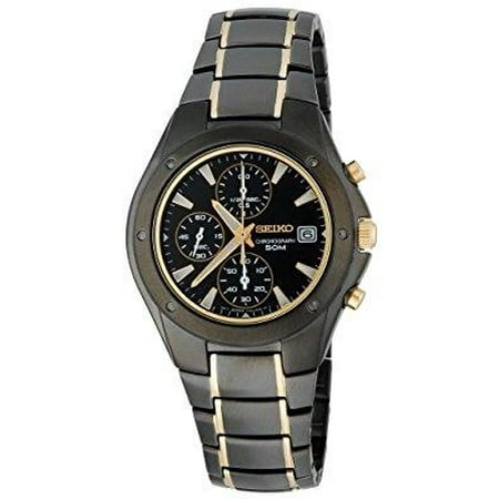 - men's snd641 titanium chronograph gold-tone accented watch