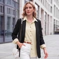thumbnail image 3 of Womens Striped Button Down Shirts Casual Long Sleeve Collared Blouse Loose Fit Work Office Tops, 3 of 9