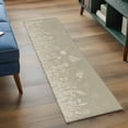 thumbnail image 3 of Kitchen Runner 2 x 6 Ft, Green Brown Wildflowers Non-Slip Residential Carpet, Modern Floral Butterfly Plant Indoor Crawling Mats Runner Rugs for Living Room/Dining Room/Bedroom, 3 of 8