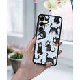 thumbnail image 5 of WIRESTER Shockproof Soft Rubber Cover Case for Samsung Galaxy S25 6.2" 2025, Black White Tuxedo Cat Playful Postures On Pale Aqua Background, 5 of 5