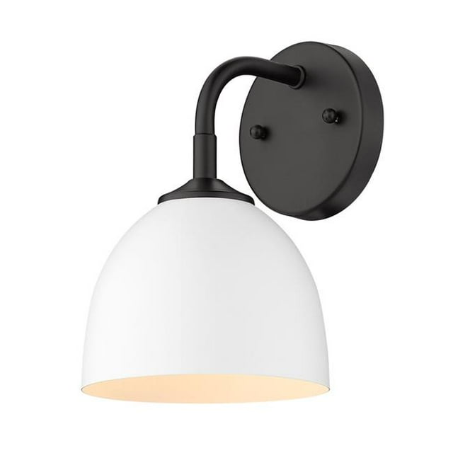Golden Lighting Zoey Matte Black 1 Light Wall Sconce Modern Industrial