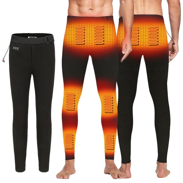 Para Hombre Pantalones Calefactores Eléctricos Usb De 5 V 8 Zonas De Calefacción 3 Niveles De Ajuste De Temperatura Pantalón Calefactor Cálido De Invierno (Banco De Energía No Eigraketly HA046942-03