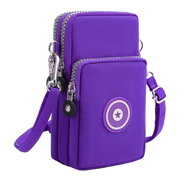 Nylon Crossbody Sling Bag, Minimalist Travel Backpack with Adjustable Strap, Multi-Compartment Design for Phone, Wallet, and Essentials, Durable Outdoor Use