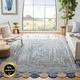 thumbnail image 4 of DN HANDICRAFT Traditional Hallway Rug Carpet for Bedroom Multi Color Hand Braided Reversible Jute Cotton Denim Indian Rectangle Area Rug (3x6 Sq Feet), 4 of 5
