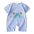 thumbnail image 3 of SROBPTY Newborn Boys Girls Rompers Print Short Sleeve Jumpsuit for 0-20M, 3 of 5