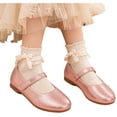 thumbnail image 4 of OGLCCG Girls Dress Shoes Kids Mary Jane Ballet Flats Round Toe Hook and Loop Non Slip Sole Princess Shoes for Birthday Party Size 4-11, 4 of 6