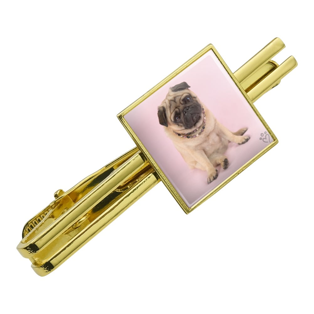 Bull Mastiff Puppy Image Rhodium Plated Tie Clip in Gift Box 