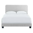 thumbnail image 5 of Modway Celine Channel Tufted Performance Velvet Queen Platform Bed in Light Gray, 5 of 7