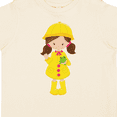 thumbnail image 4 of Inktastic Girl in Raincoat, Boots, Brown Hair, Frog Girls Toddler T-Shirt, 4 of 5