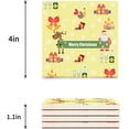 thumbnail image 3 of FMSHPON Merry Christmas Set of 4 Coaster for Drinks, Absorbent Ceramic Stone Coasters Cup Mat with Cork Base for Home Kitchen Room Coffee Table Bar Decor, 3 of 4