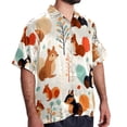 thumbnail image 2 of Squirrel Men's Short Sleeve Beach Shirts, Casual Poplin Button Down Shirt, Summer Casual Printed Unisex Shirts, 2 of 6