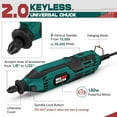 thumbnail image 5 of 180W Rotary Tool Kit, NEU MASTER Corded Power Rotary Tools with 166 Accessories and 6 Variable Speed, 10000-35000RPM Electric Drill Set for Handmade Crafting Projects and DIY Creations, 5 of 7