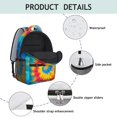 thumbnail image 4 of Red and Yellow Tie Dye Pattern Backpack for School, Cute School Bag with Adjustable Shoulder Straps and Padded Back, 15.3"x11"x6.7", 4 of 5