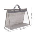 thumbnail image 2 of Unique Bargains Handbag Dust Bags, L Size PVC Dustproof Transparent Purse Protector, Light Gray, 2 of 5