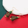 thumbnail image 2 of Christmas Tree Metal Art Spiral Christmas Earrings, 2 of 2