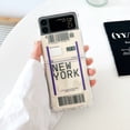 thumbnail image 5 of For Samsung Galaxy Z Flip3 5G Phone Case，Shockproof Luxury Anti falling boarding pass pattern TPU Cover, 5 of 6