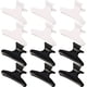 thumbnail image 1 of 12 Piezas Pinzas de Peluquería de Mariposa Pinza de Pelo de Salón Pinza de Peluquería Pasadores de Clip Blancos y Negros, 1 of 5