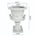 thumbnail image 3 of Alena Outdoor Light Weight Concrete Chalice Garden Urn Planter, Antique White, 3 of 6