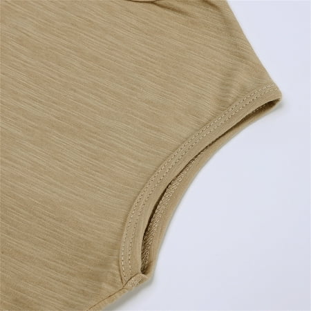 

kpoplk Tshirts For Toddler Toddler Kids Girls Boys Short Classic Loose Soft Sleeveless Solid T Shirt Tee Tops Tshirt Kids(Beige)