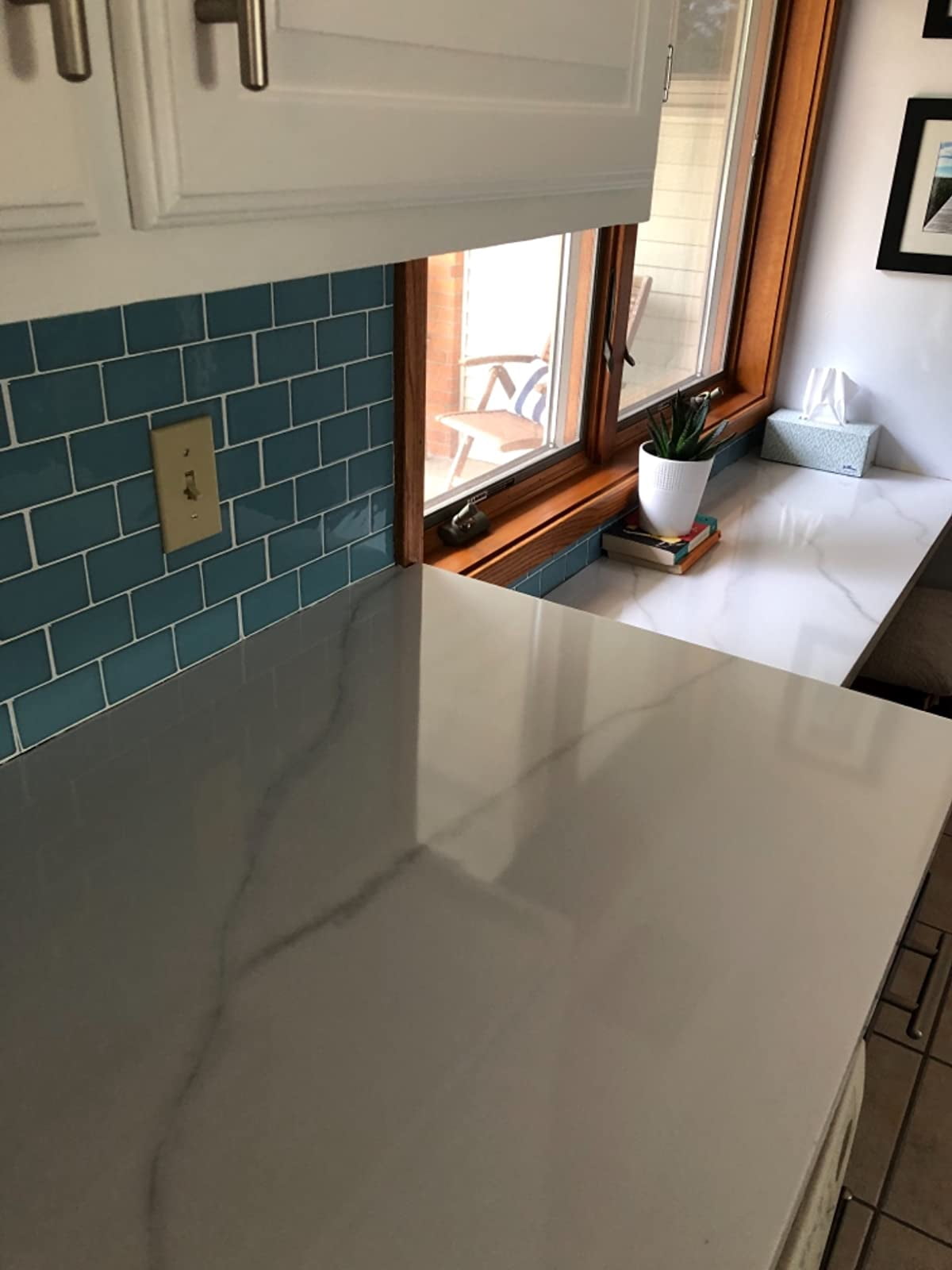 Art3d 12" x 12" Peel and Stick Backsplash Tiles for Kitchen Blue(20pack)