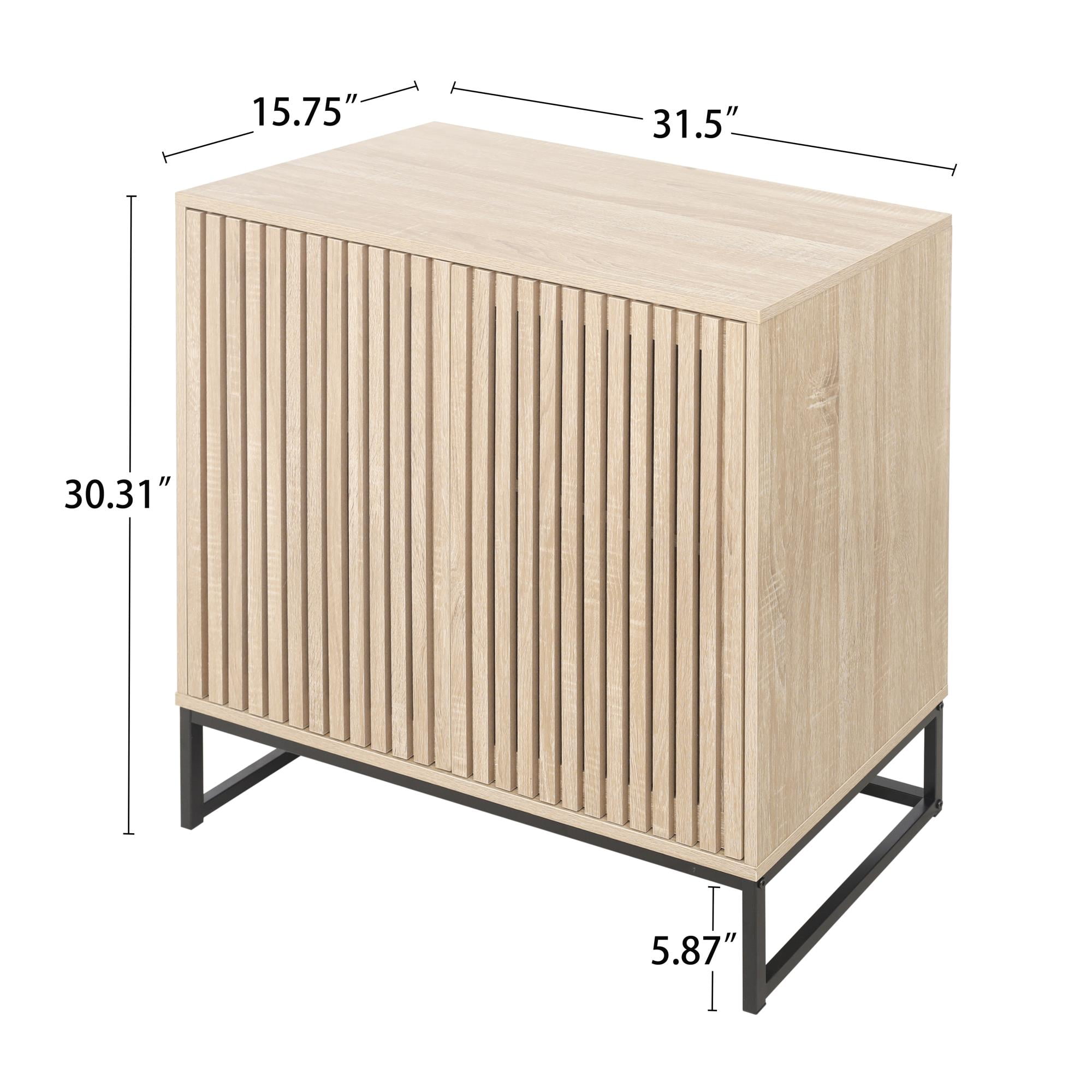 Spaco Accent Storage Cabinet, 2 Door Sideboard Cabinet with Adjustable Shelf, Cabinet for Living Room, Bedroom, Dining Room, Study, Natural Spaco Accent Storage Cabinet, 2 Door Sideboard Cabinet with Adjustable Shelf, Cabinet for Living Room, Bedroom, Dining Room, Study, Natural