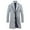 Grey, variant on Slim Fit Notched Collar Long Jacket Overcoat Winter Pea Coat Notch Lapel Long Casual Overcoat, Business Casual, Windproof Trench Black Large