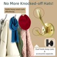 thumbnail image 4 of Gold Hooks 4 Pack Towel Hooks Gold Brushed Gold Wall Hooks Heavy Duty Metal Coat Hooks for Hanging Coats and Hat Hooks Wall Mounted Towel Hook for Bathrooms, 4 of 9