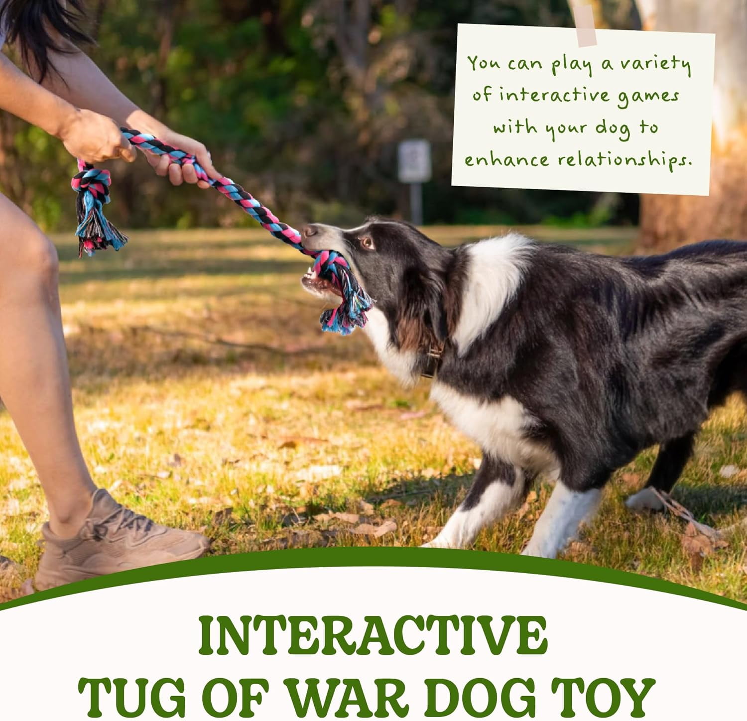 Dog Rope Toy for for Medium Dogs, Durable Cotton Dog Chew Toys for Aggressive Chewers, Interactive Tug of War Dog Toys for Medium to Large Breed