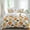 White Red Orange, variant on Funny Animals Set of 4 Bedding Quilt Covers, Lions Giraffes Flamingo Colorful Striped 4-Piece Bed Sheet Set with Extra Soft Bed Sheets Quilt Cover Pillowcase, Twin