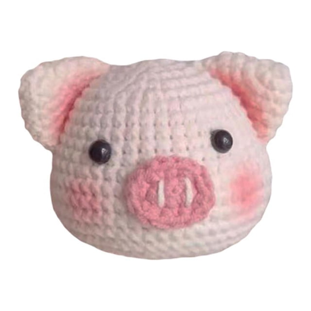 Abbracc Handmade DIY Doll Crochet Needlework Decor Crocheting Craft Set for Beginner Piggy