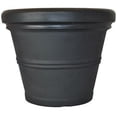 thumbnail image 1 of Tusco TUSRR135BK 13.5 in. Rolled Rim Planter - Black, 1 of 2